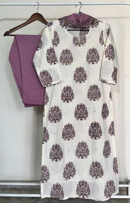 Purple and White