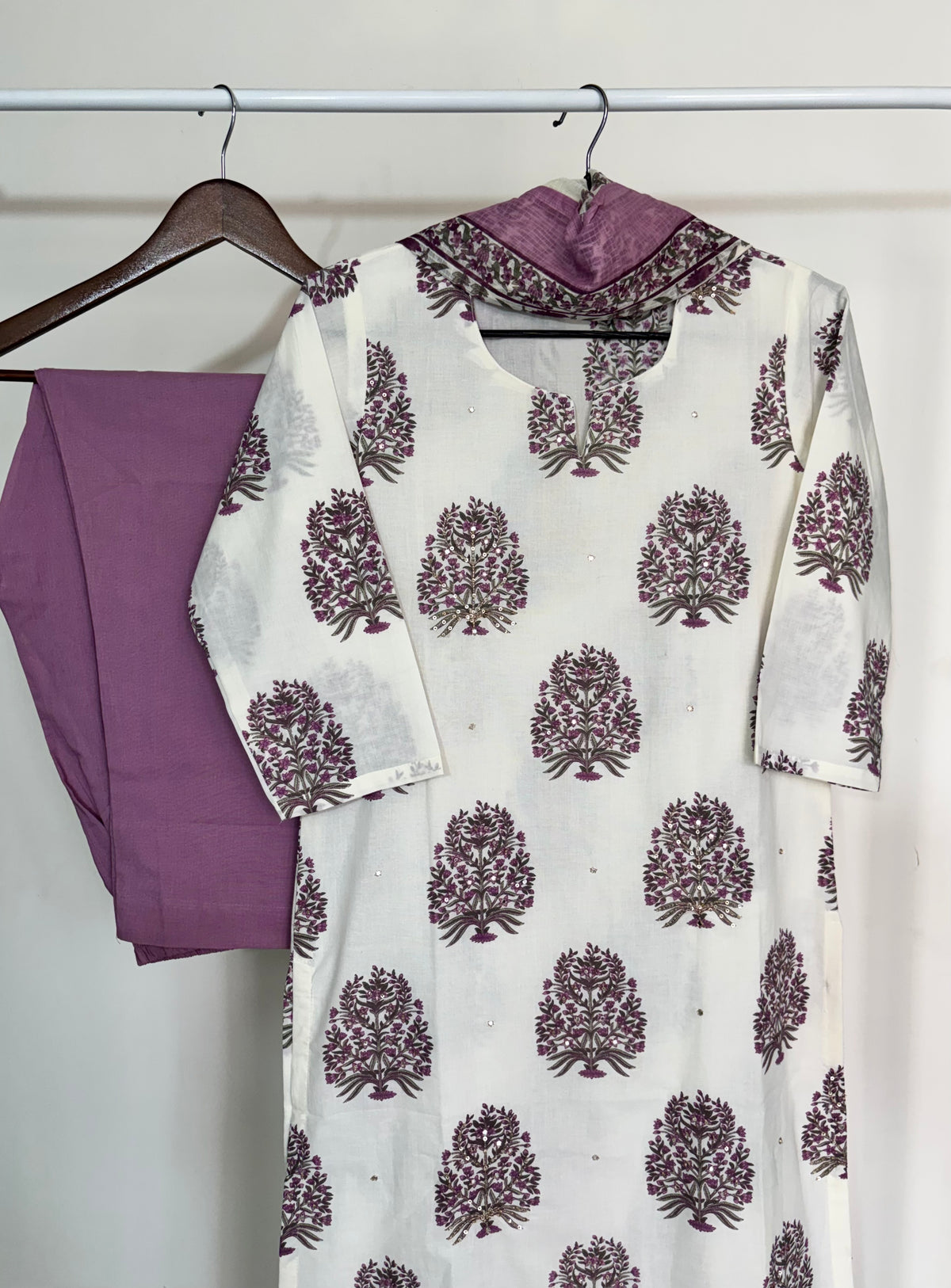Purple and White
