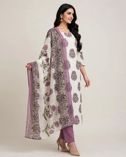 Purple and White