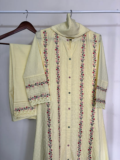 Lemon Embroidered