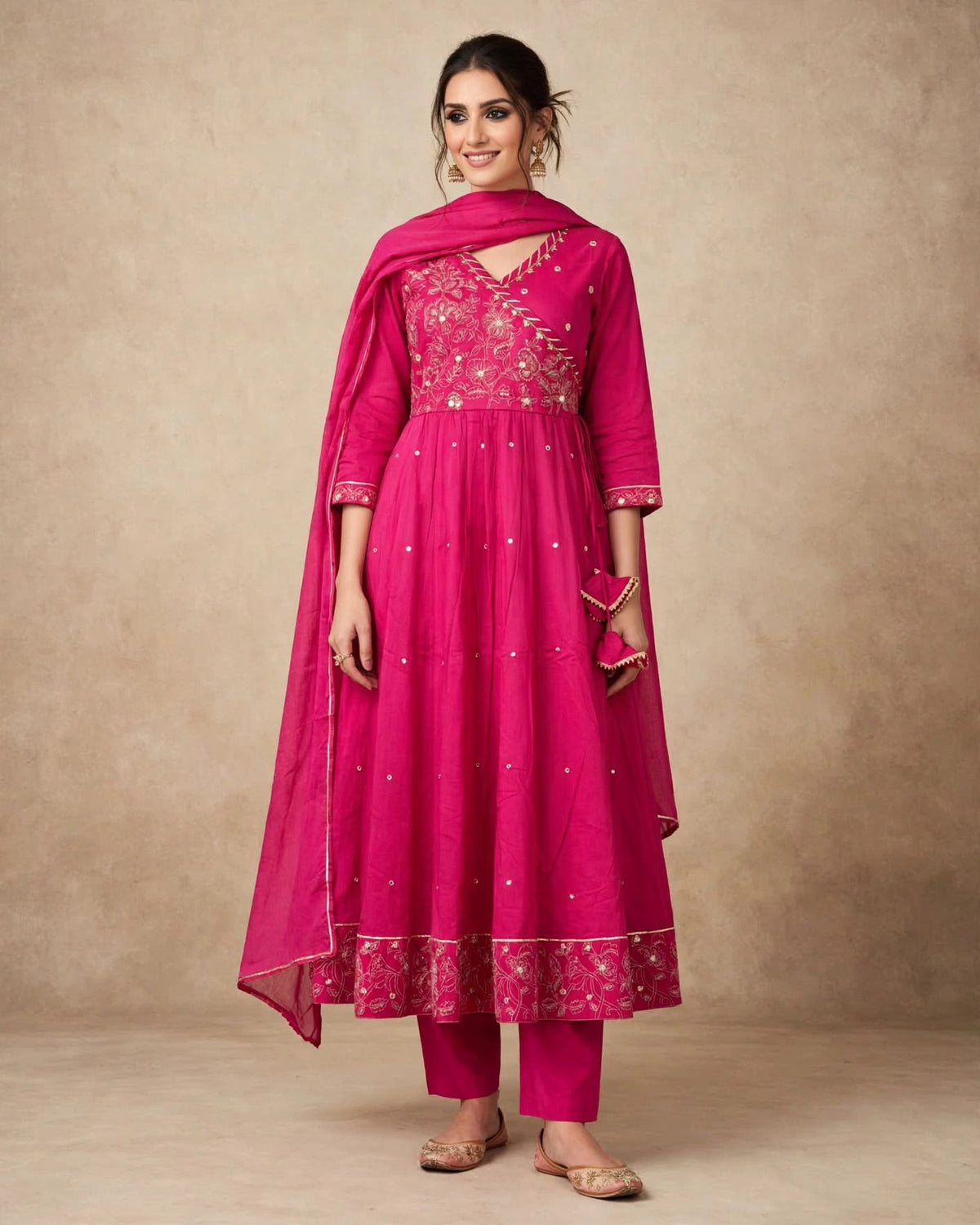 Rani Pink Anarkali