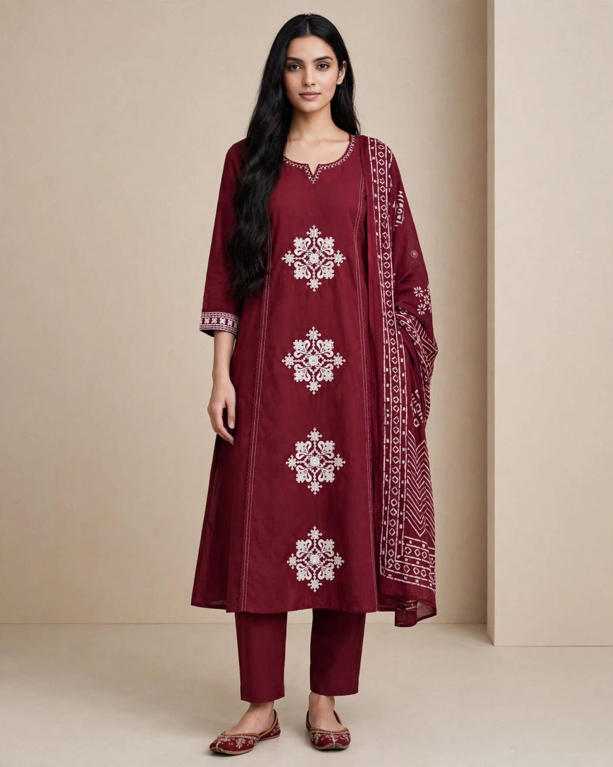 Cotton embroidered