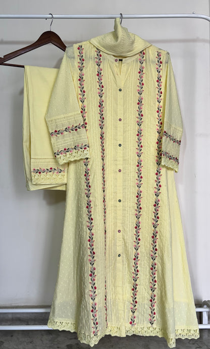 Lemon Embroidered